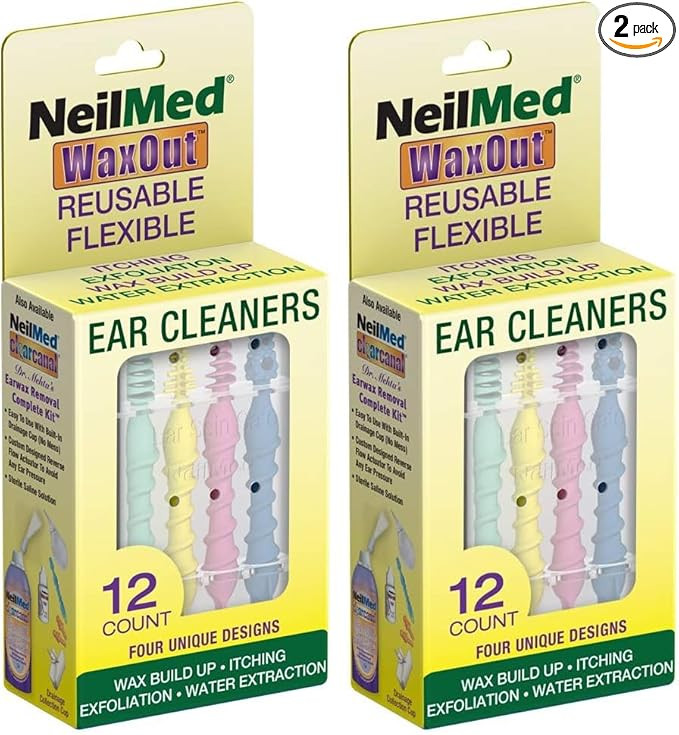 NeilMed Reusable Flexible Ear Cleaners, Waxout (Pack of 2)